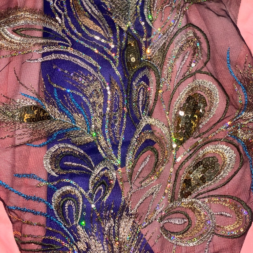 Peach sequins blazer